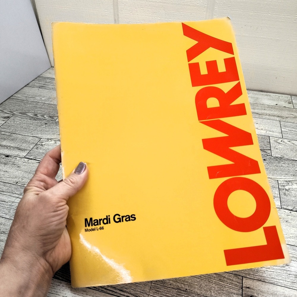 Hal Leonard 1982 Lowrey Organ Mardi Gras Sheet Music Model L-66 Vintage Songbook